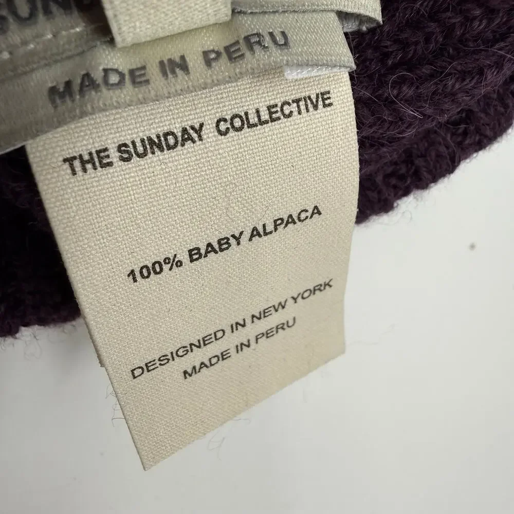 The Sunday Collective Beanie Hat One Size Toddler/Kids Unisex 100% Alpaca NEW